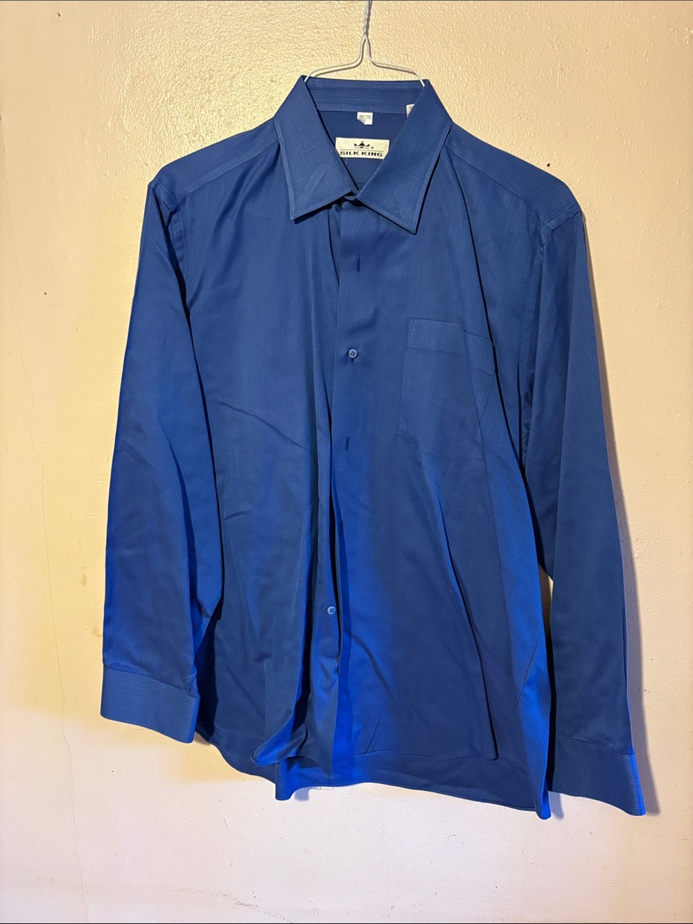 Classic Men's Royal Blue Dress Shirt —